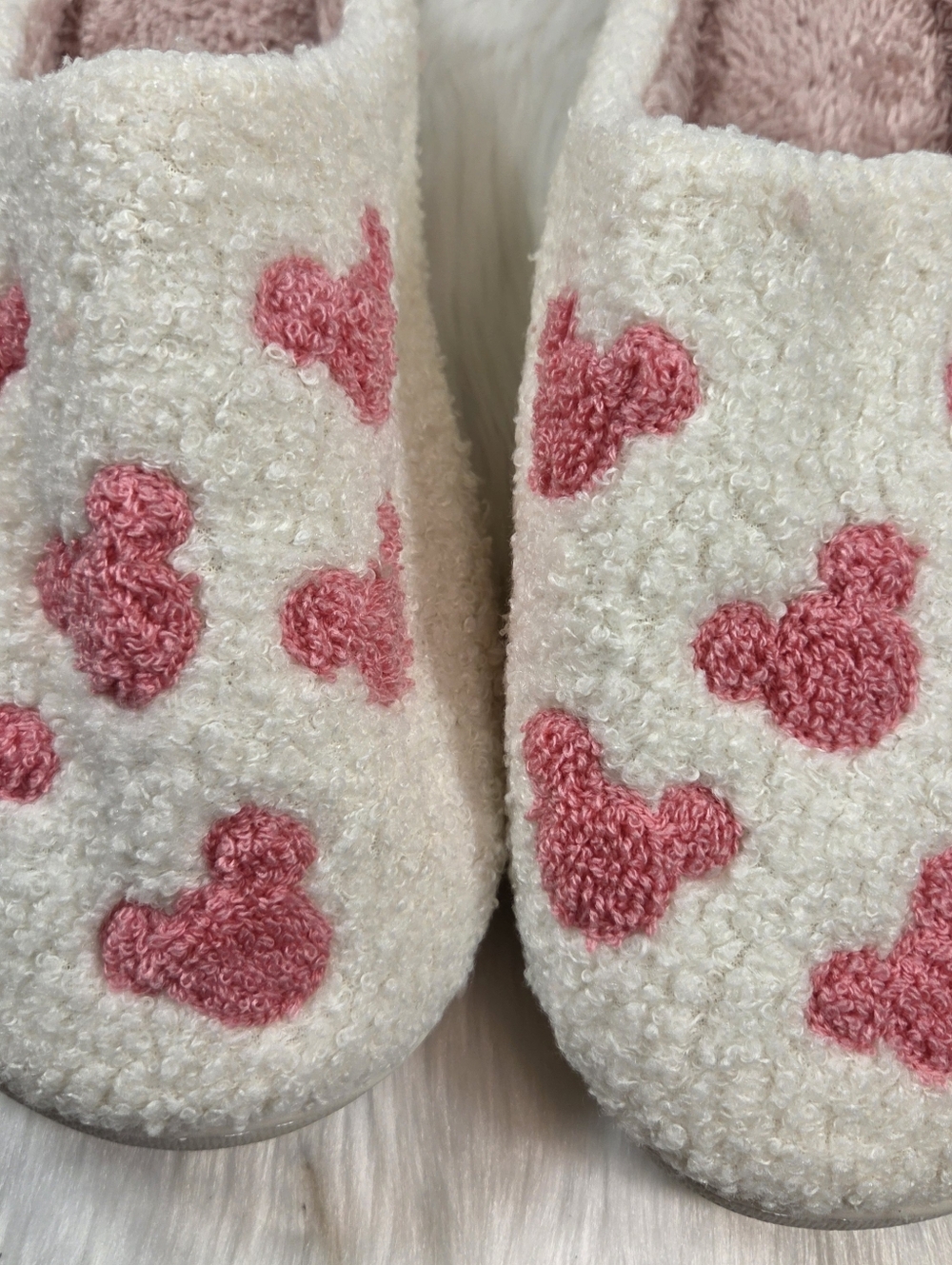 Disney Mickey Mouse Pink & White Slippers - Picture 4 of 8